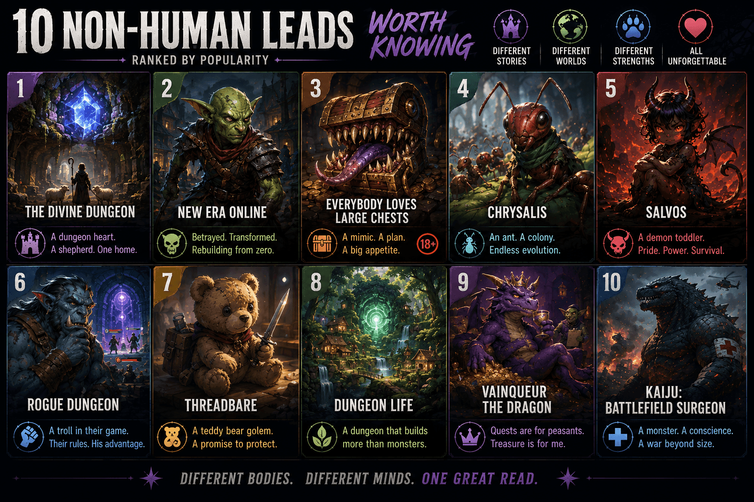 Ten Non-Human Protagonists Worth Knowing, Ranked by Popularity cover